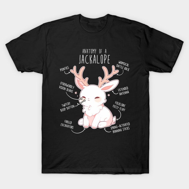 Jackalope Anatomy T-Shirt by Psitta